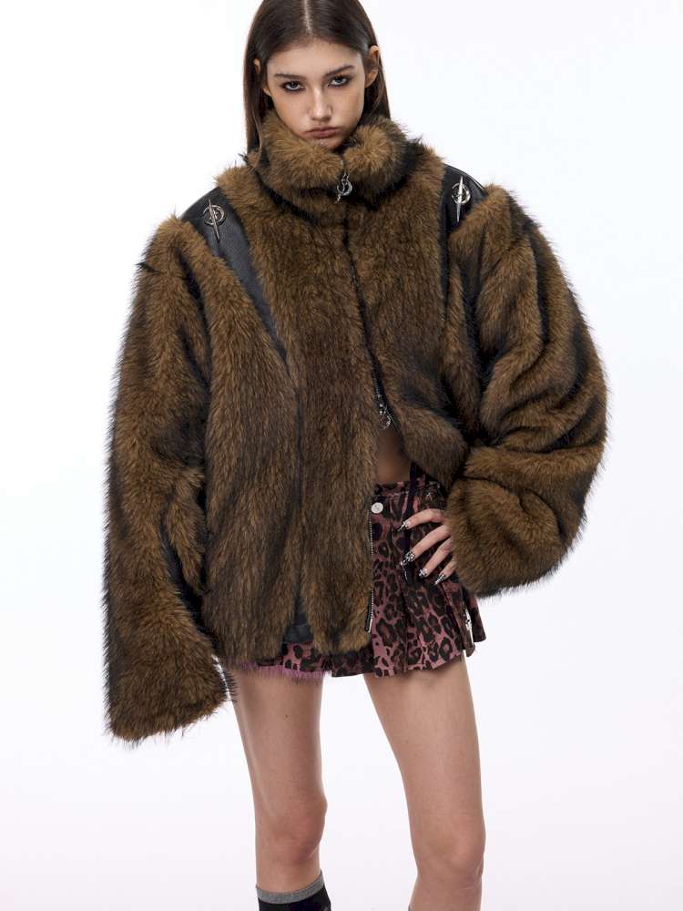 Electric Moon Stitching Fur Jacket【s0000015138】