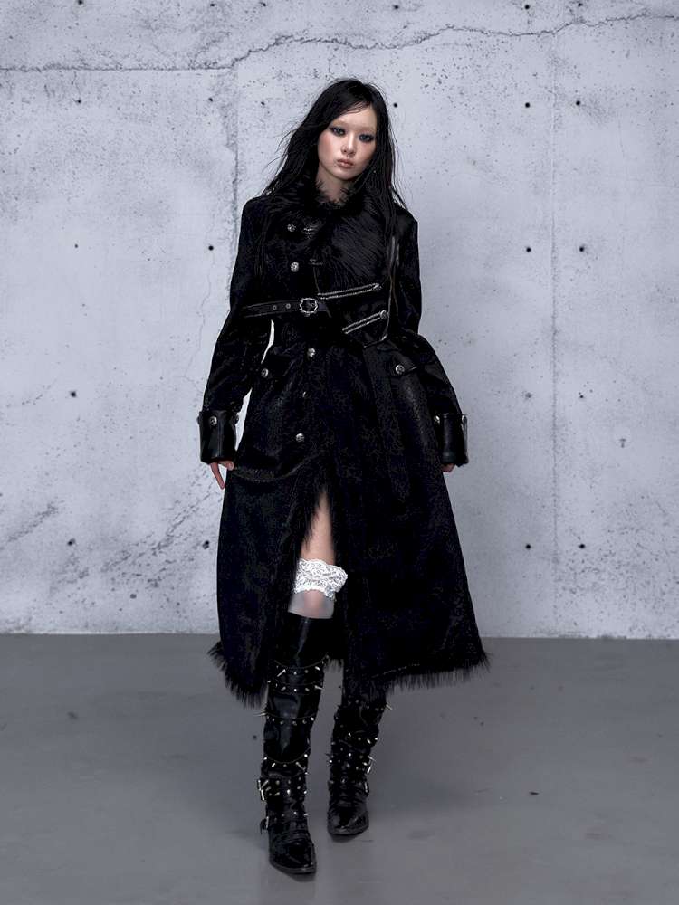 Dark Court Leopard Suede Fur Coat【s0000014925】