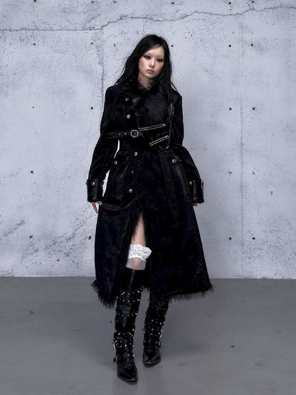 Dark Court Leopard Suede Fur Coat【s0000014925】