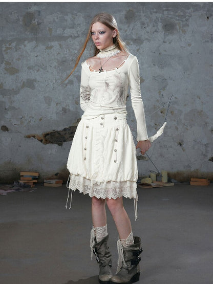 Chiffon Lace Patchwork Dress【s0000018106】