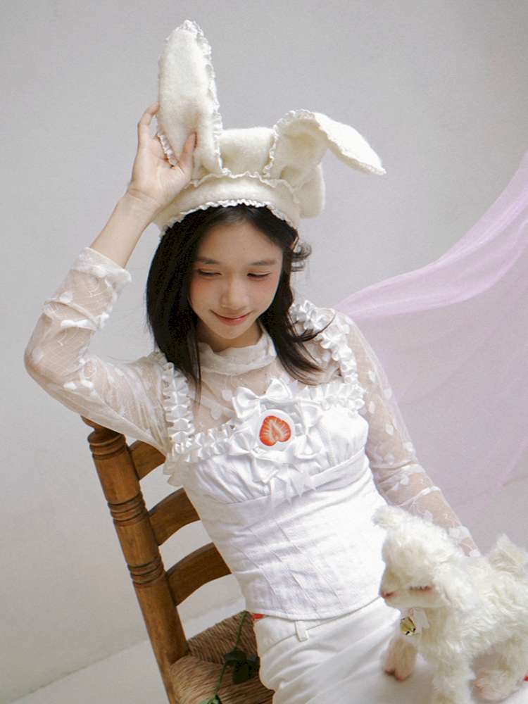 Cherry Jacquard High-Neck Base Shirt【s0000014937】