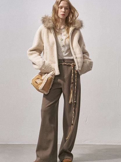 Bear Ears Velvet Faux Fur Jacket【s0000015235】