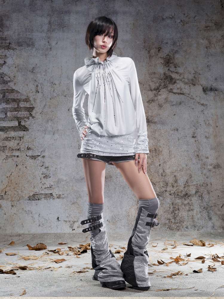 Pull-Over Collar Knit Dress【s0000014491】