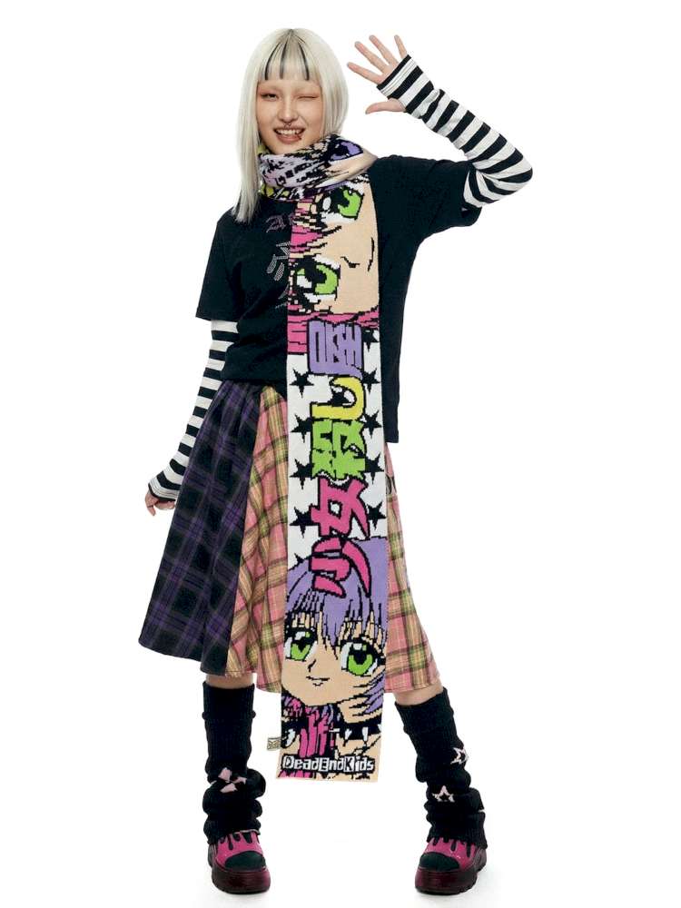 2D Anime Subculture Kpop Knitted Scarves【s0000014917】