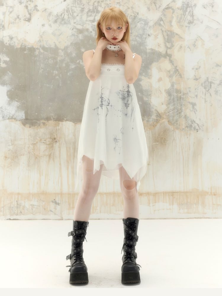 Irregular Two Wear Halter Half Skirt Dress【s0000008396】