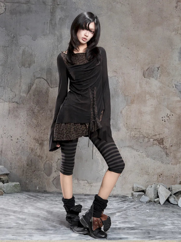 Fake Two-Piece Crew Neck Knit Blouse【s0000014129】