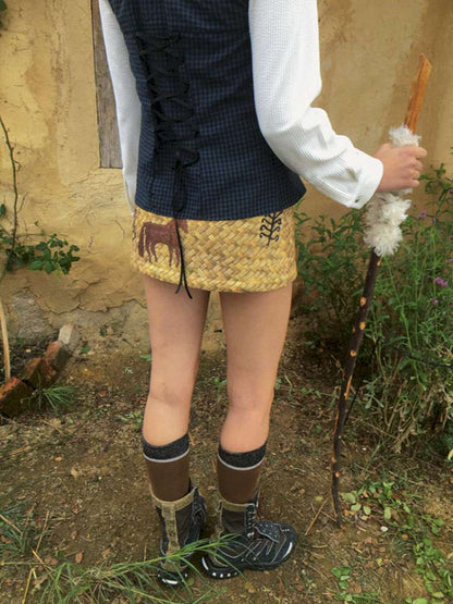 Bamboo Pony Print Padded Skirt【s0000015079】