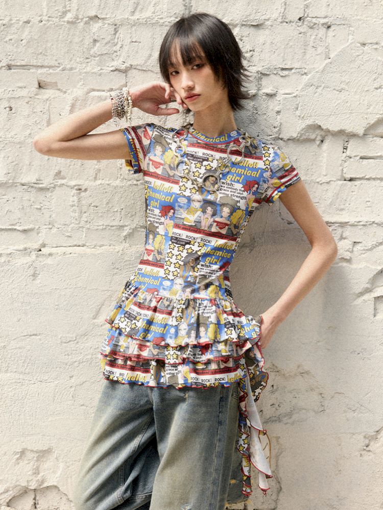 Manga Full Print Cake Dress【s0000012420】
