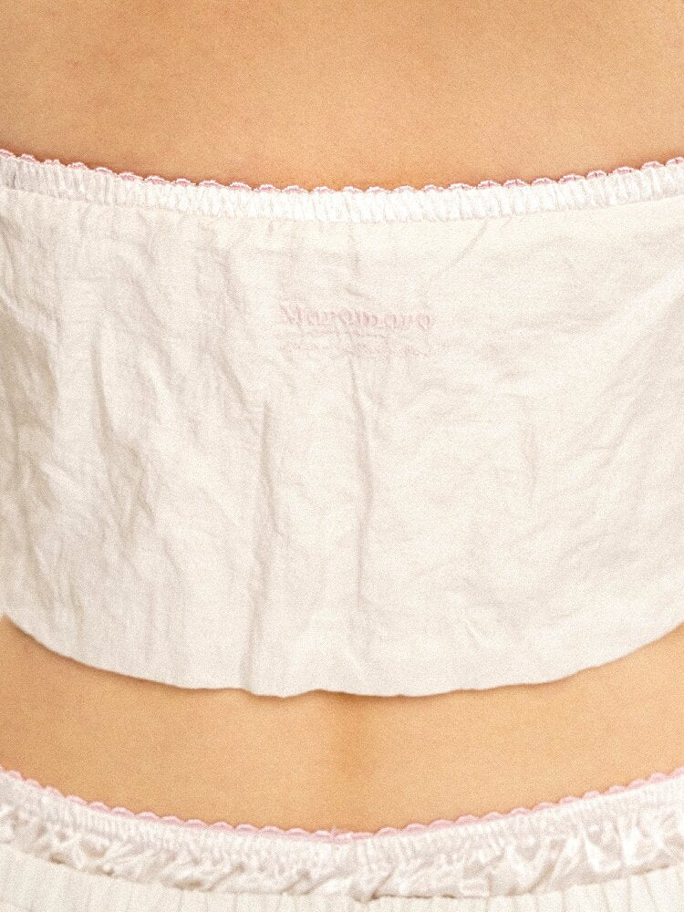 Wire Pleated Spaghetti Skirt Set【s0000017410】