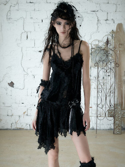 Romantic Velvet Drawstring Slip Dress【s0000016982】