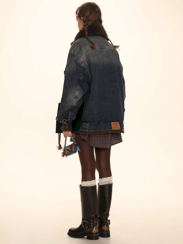 Fluffy loose warm cotton jacket 【s0000006005】