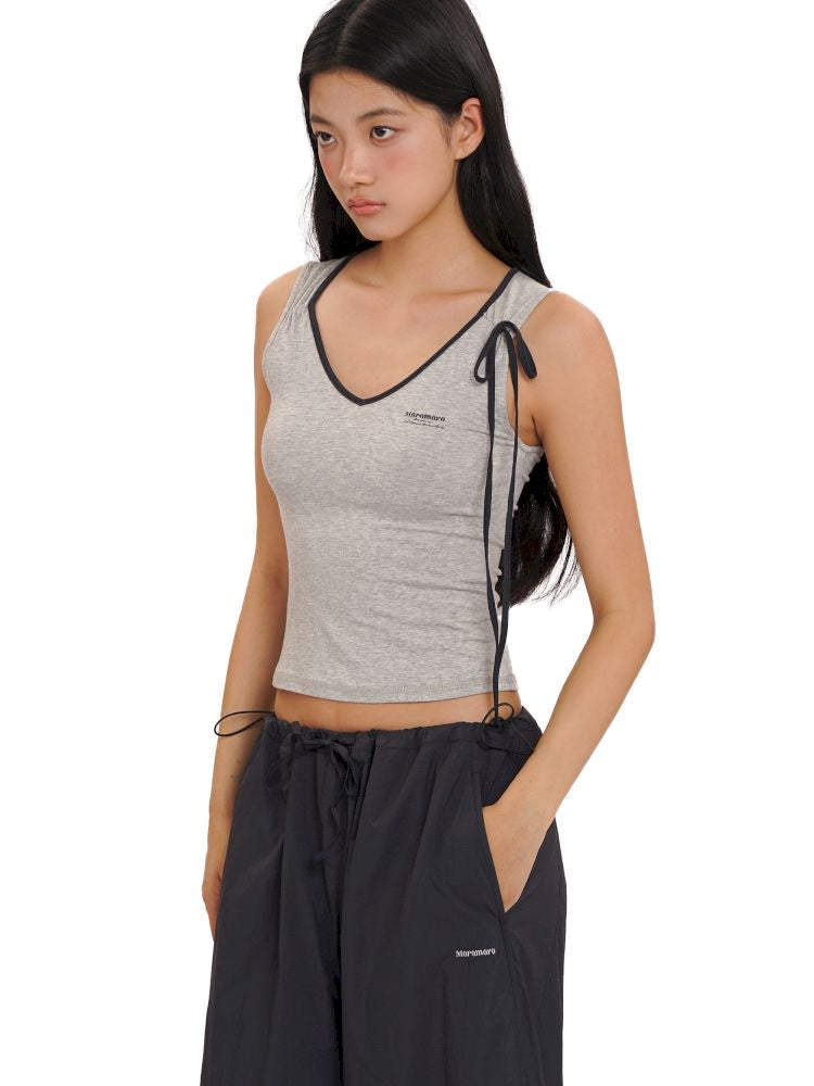 Collision color side sleeveless camisole tank top【s0000013440】