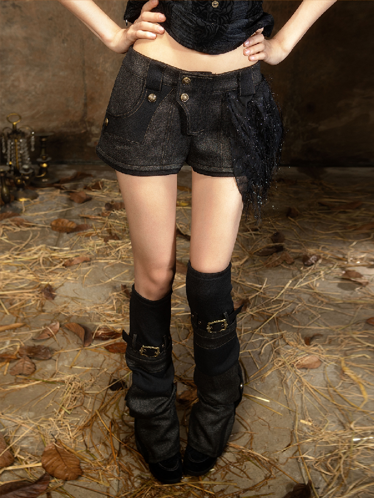 Gold Foil Block Vintage Low Shorts【s0000018378】
