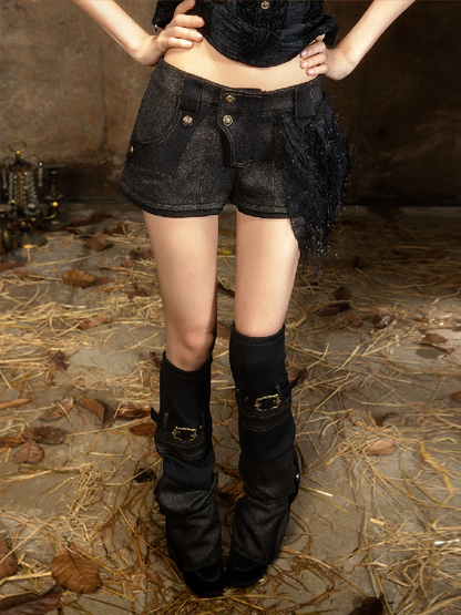 Gold Foil Block Vintage Low Shorts【s0000018378】