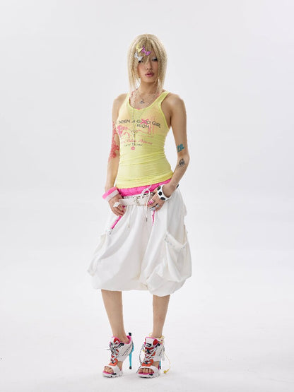 Knit Mesh Printed Camisole Vest【s0000017642】