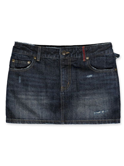 Denim ultra short skirt【s0000013425】
