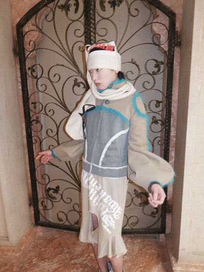 Fur Paneled Polar Fleece Coat【s0000015148】