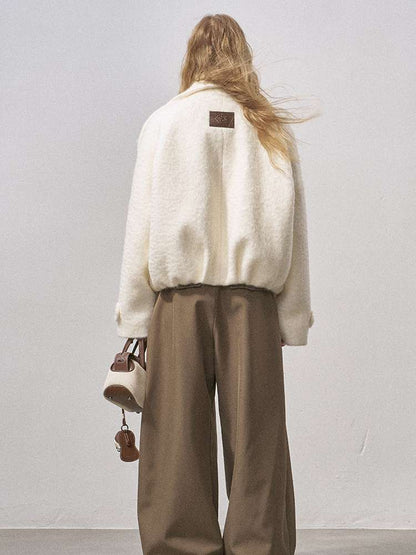 Furry Double Breasted Fur Jacket【s0000015228】