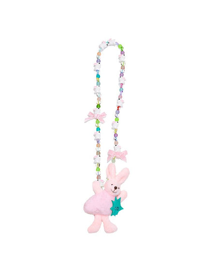 Dolls Carrot Rabbit Beaded Long Necklace【s0000005725】