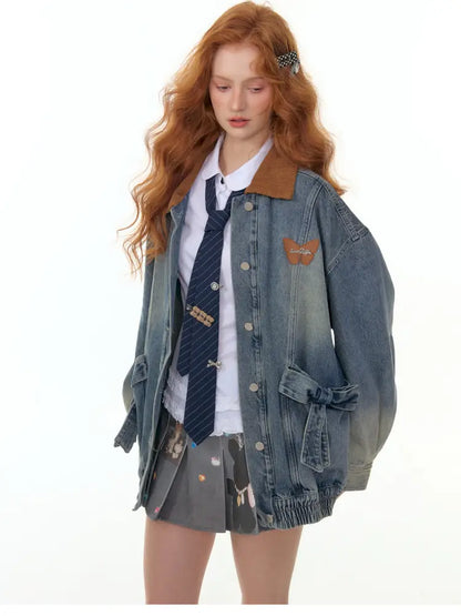 Vintage Relaxed-Fit Denim Jacket【s0000014349】