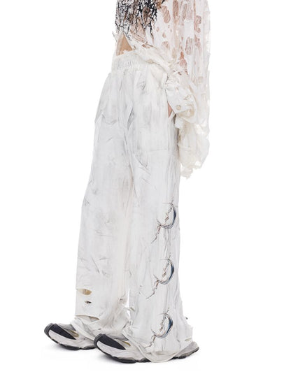 Irregular Hole Rock Punk Loose Pants【s0000012986】