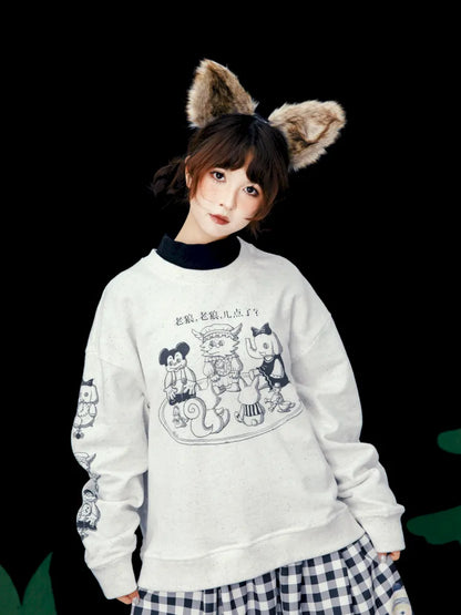 Speckled Casual Print Hoodie【s0000014157】