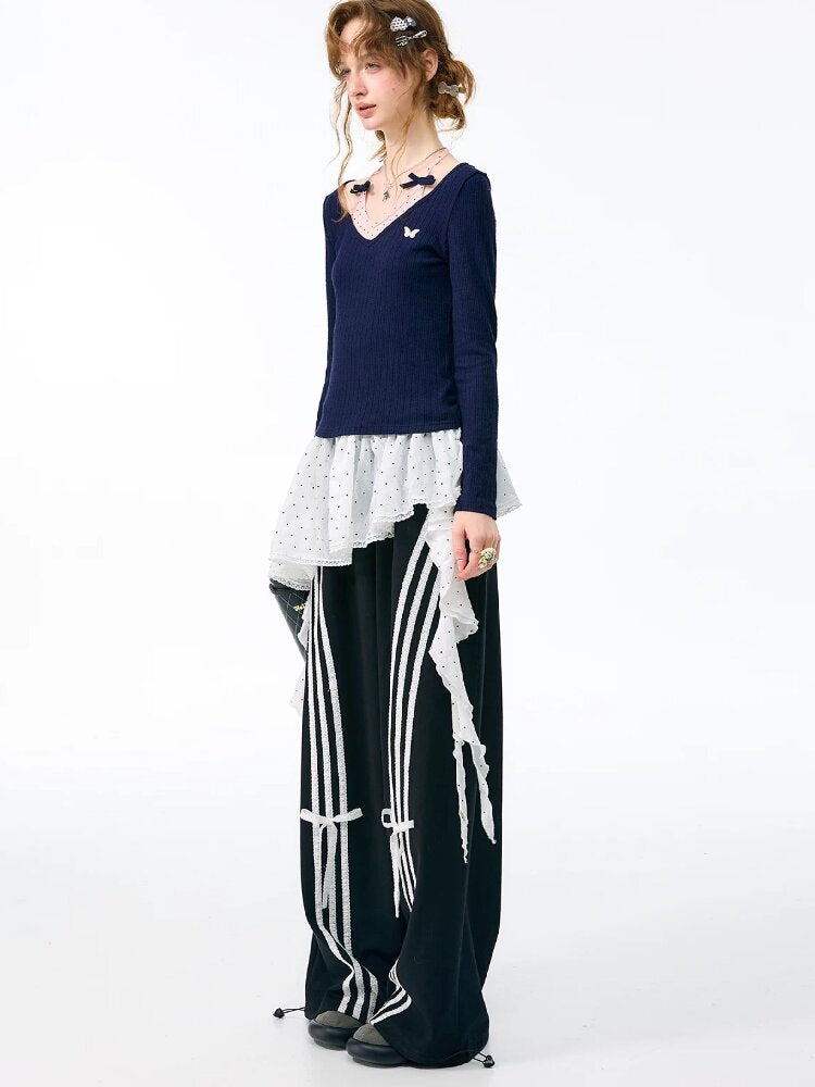 Polka Dot Design Layered One Piece【s0000017872】