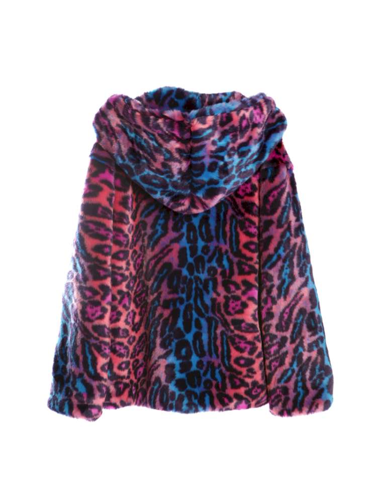Y2K Leopard Print Cool Fur Hooded Jacket【s0000014911】