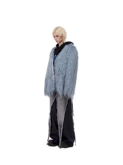 Pink Blue Sheep Fur Gal Jacket【s0000015133】