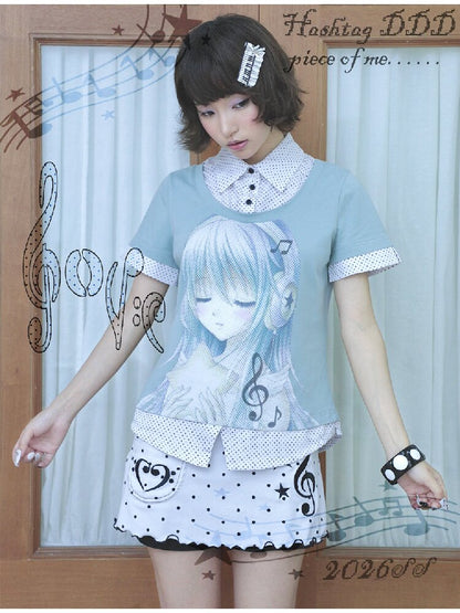 Embroidery Polka Dot Skirt Pants【s0000016548】