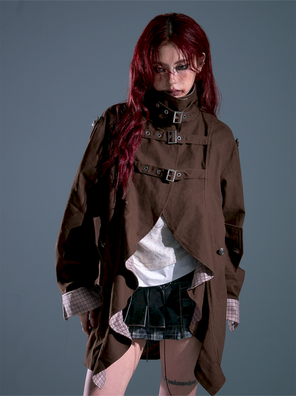 Lapel Mid-Length Silhouette Trench Coat【s0000013689】