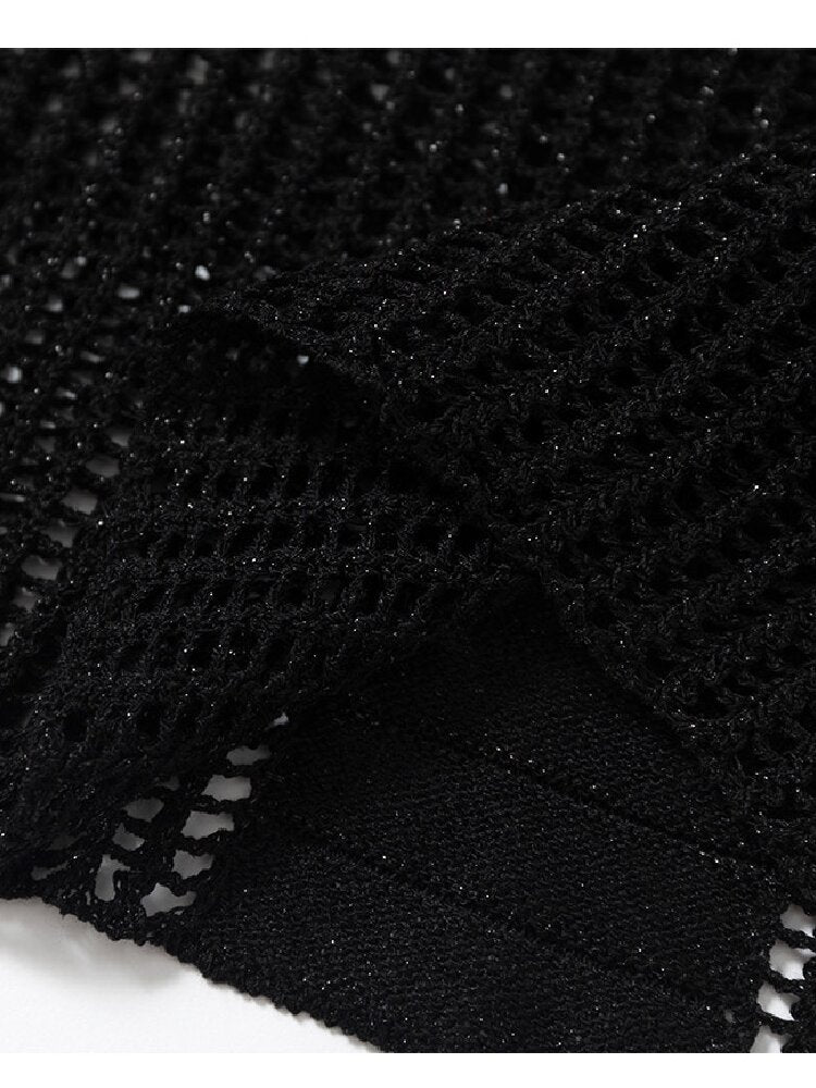 Hollow Star Mid Sleeve Knit Sweater【s0000016994】