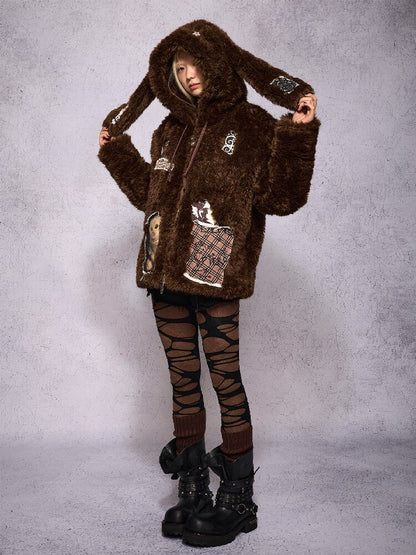 Rabbit Patch Fur Jacket【s0000019136】