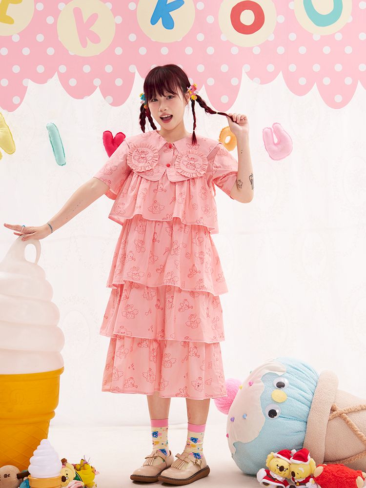 Animal Angel Pink Cake Halter Dress【s0000013192】