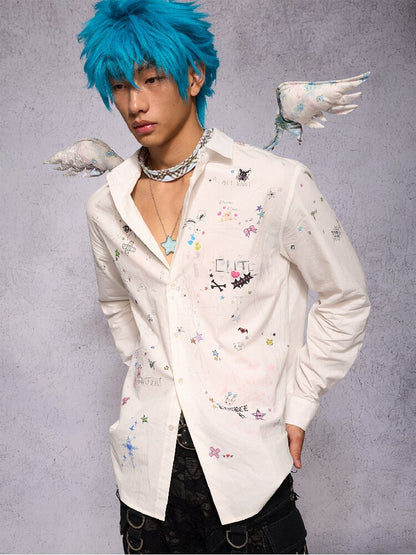 Plaid Floral Lace Angel Wing【s0000019133】