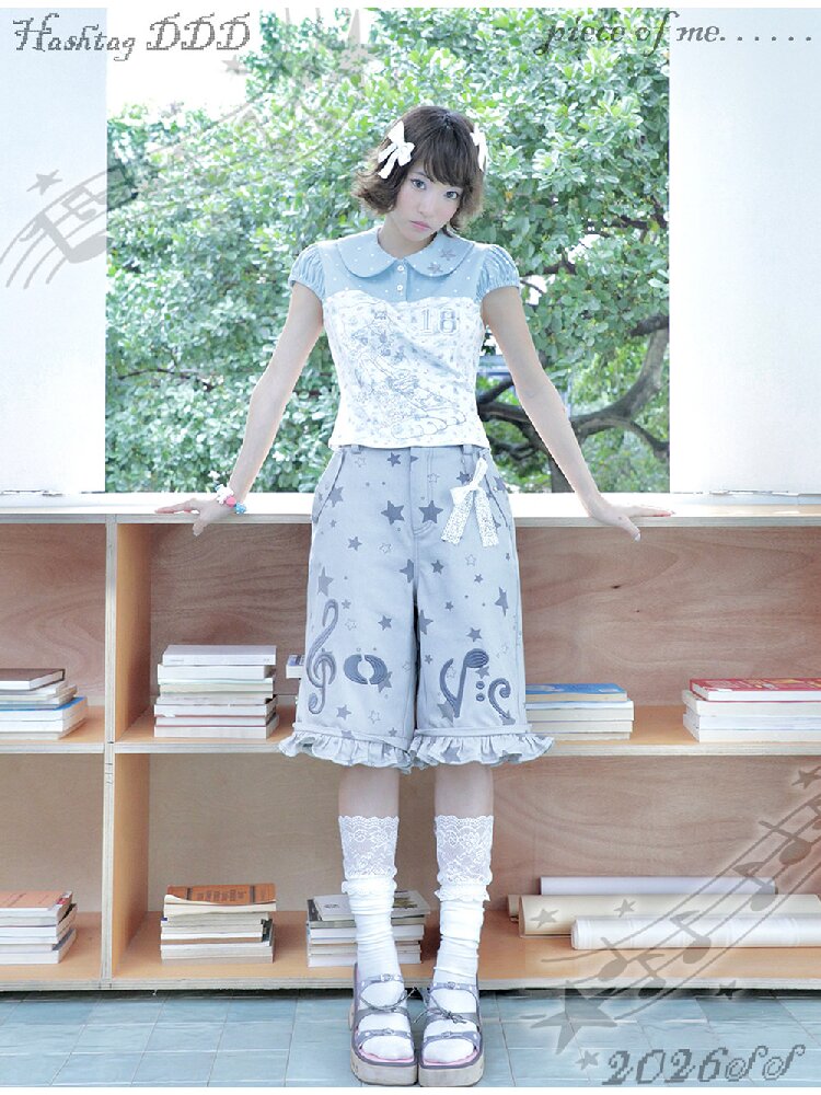 Embroidery Star Wide Leg Pants【s0000017129】