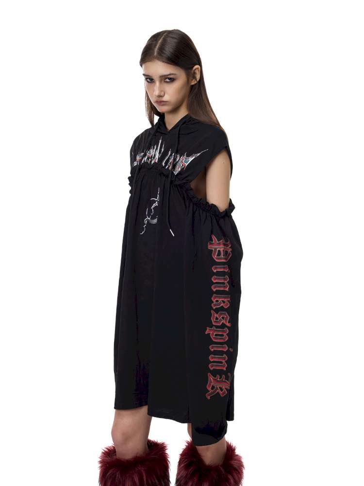 Stitched Off-Shoulder Sweatshirt【s0000015132】