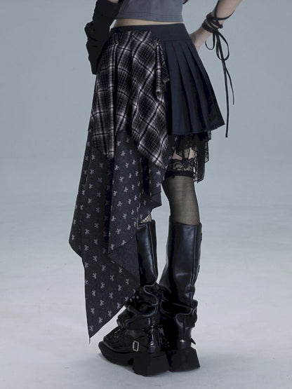 Irregular embroidery half-body skirt【s0000013484】