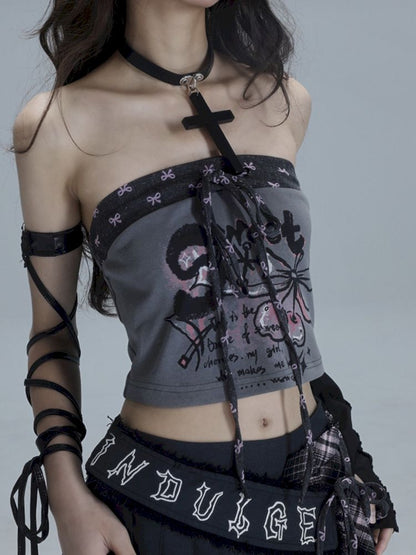 Small smocked printed tank tops【s0000013486】