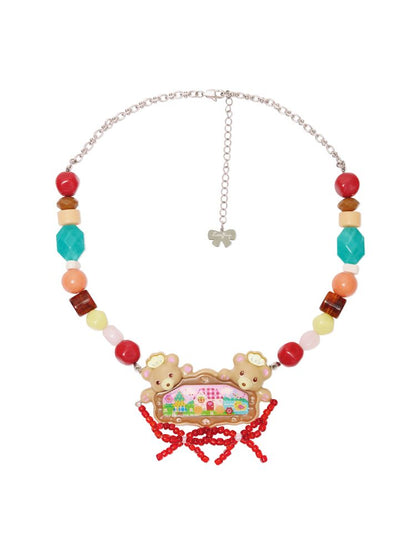 Acrylic Beaded Hair Clip Necklace【s0000011325】