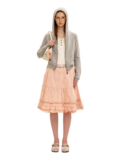 Fake Paneled Ruffled A-line Skirt【s0000016100】