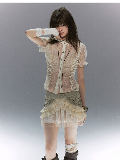 Tale Of The Vine Twill Cake Skirt【s0000017047】