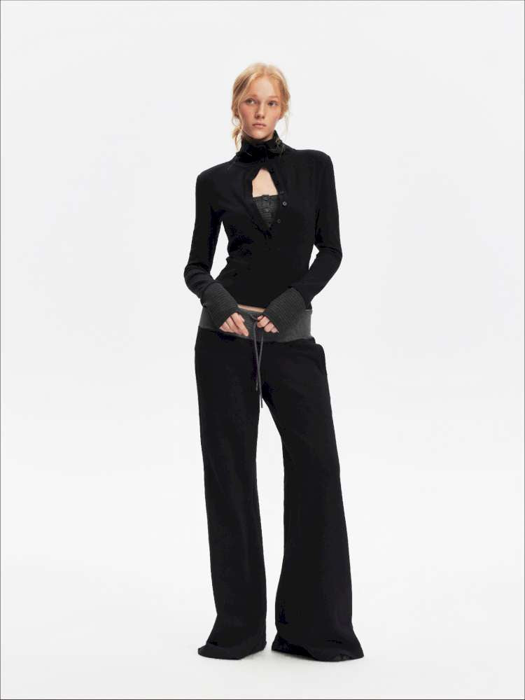 Comfortable Slim Henry Neck Knitted Top【s0000014878】