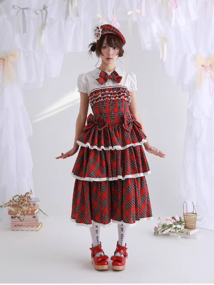 Red Retro Lolita Cake Dress【s0000016562】