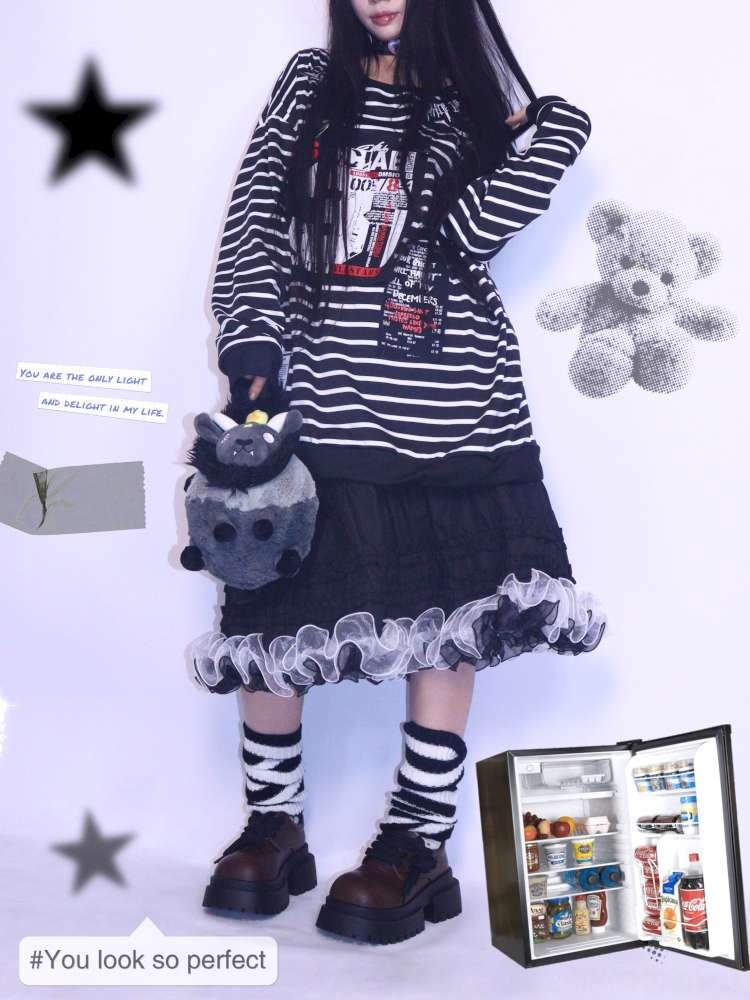 Patchwork A-Line Lace Long Skirt【s0000014625】