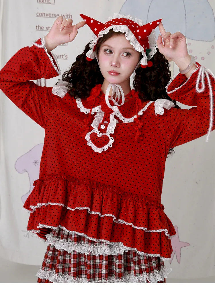 Cute Girl's Christmas Sweatshirt【s0000014108】