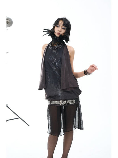 Halter Multi-Wear Printed T-Shirt【s0000018479】