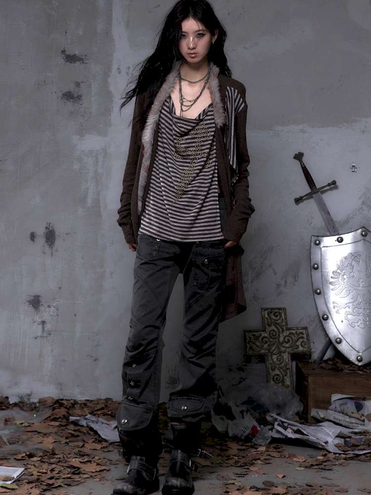 Slightly Flared Suede Casual Pants【s0000014480】