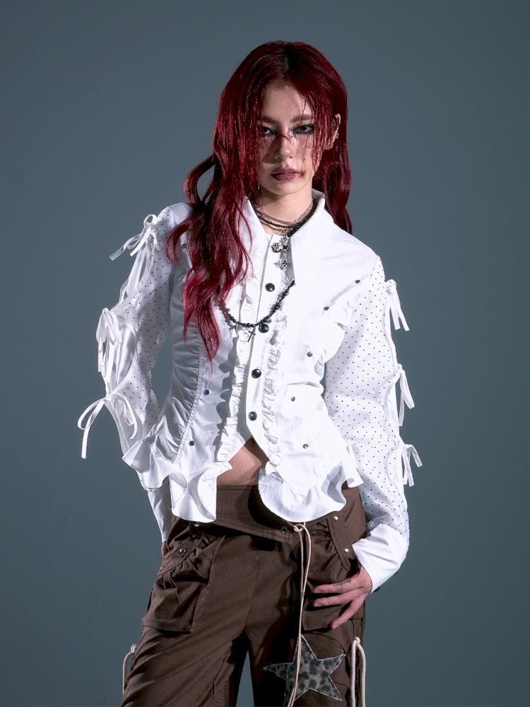 Contour Waist Temperament Long Sleeve Shirt【s0000013692】