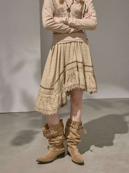 Irregular Wave Panelled Skirt【s0000015418】